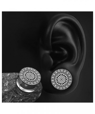 2 PCS Star Design Ear Plugs Gauges for Women Screw Back Ear Tunnels Gauges for Men Surgical Steel Gauge Earrings Body Piercin...