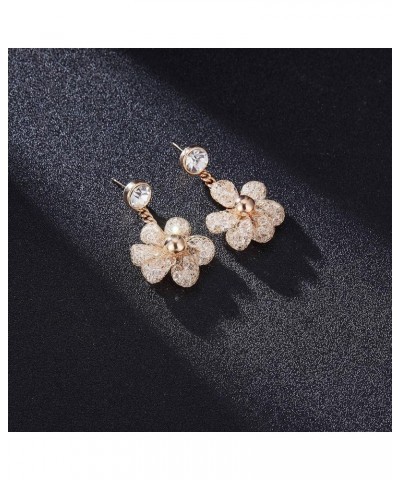 Earrings for Women - Cubic Zirconia Drop Dangle Earrings - Fashion Topaz Earring Gorgeous Jewelry Gifts Crystal Flower $6.15 ...