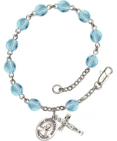 March Birth Month Bead Rosary Bracelet with Patron Saint Petite Charm, 7 1/2 Inch Saint Edmund Campion $49.29 Bracelets