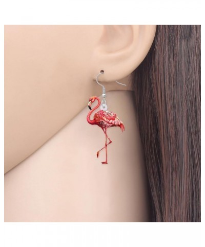 Acrylic Flamingo Earrings Dangle Red Bird Jewelry Flamingo Gifts for Women Girls Charms Statement Earrings Red $7.66 Earrings