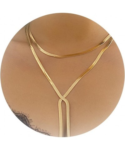 Long Snake Chain Necklace for Women Gold Snake Long Chain Choker Necklace Girls Gold Jewelry Gifts for Party Wedding k $5.50 ...