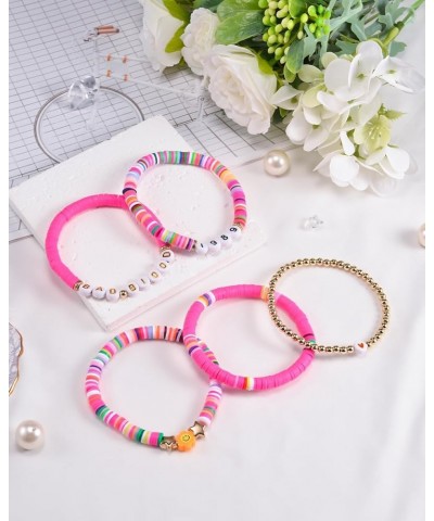 Swiftie Bracelet Tay Bracelets Friendship Gifts for Swifties 5pcs Clay Bead Stackable Bracelets for Women Teen Girls 1989 $7....