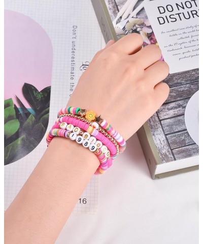 Swiftie Bracelet Tay Bracelets Friendship Gifts for Swifties 5pcs Clay Bead Stackable Bracelets for Women Teen Girls 1989 $7....