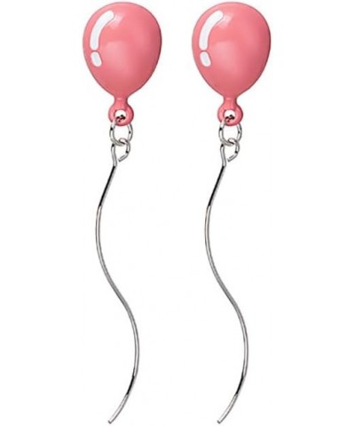 Long Tassel Cute Balloon Stud Earrings Funny Creative Balloon Dangle Earrings for Women Girls Jewelry pink $7.16 Earrings