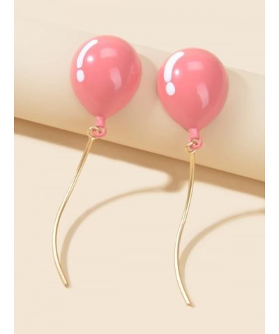 Long Tassel Cute Balloon Stud Earrings Funny Creative Balloon Dangle Earrings for Women Girls Jewelry pink $7.16 Earrings