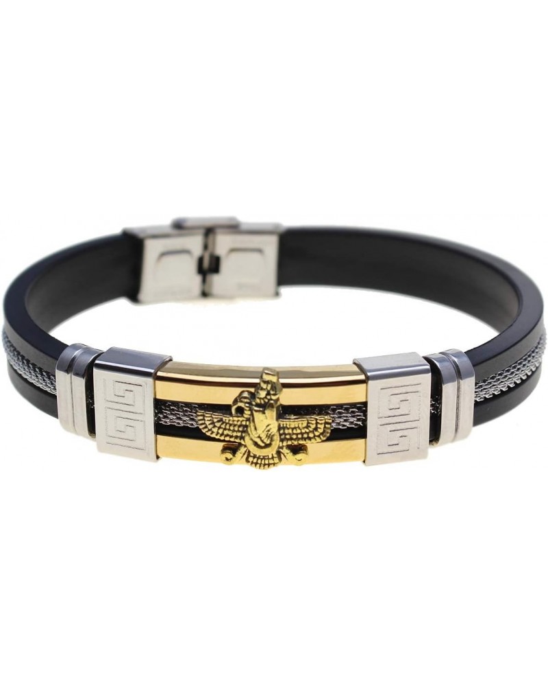 Silver Gold Farvahar Faravahar Bracelet Persian Zoroastrian GIF Persia Art $12.18 Bracelets