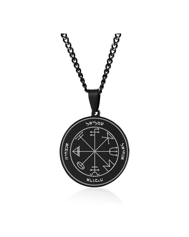 Seals of Solomon Necklace : Uniex Stainless Steel Pentacle Pentagram of Solomon Pendant Necklace with Chain, Amulet Protectio...