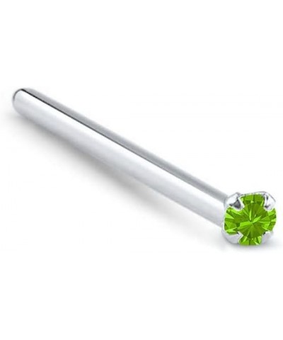 925 Sterling Silver Straight Nose Stud Ring Choose Your Color Tiny Micro 1mm 22G Light Green $8.31 Body Jewelry