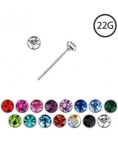 925 Sterling Silver Straight Nose Stud Ring Choose Your Color 2.5mm 22G Periwinkle $7.79 Body Jewelry