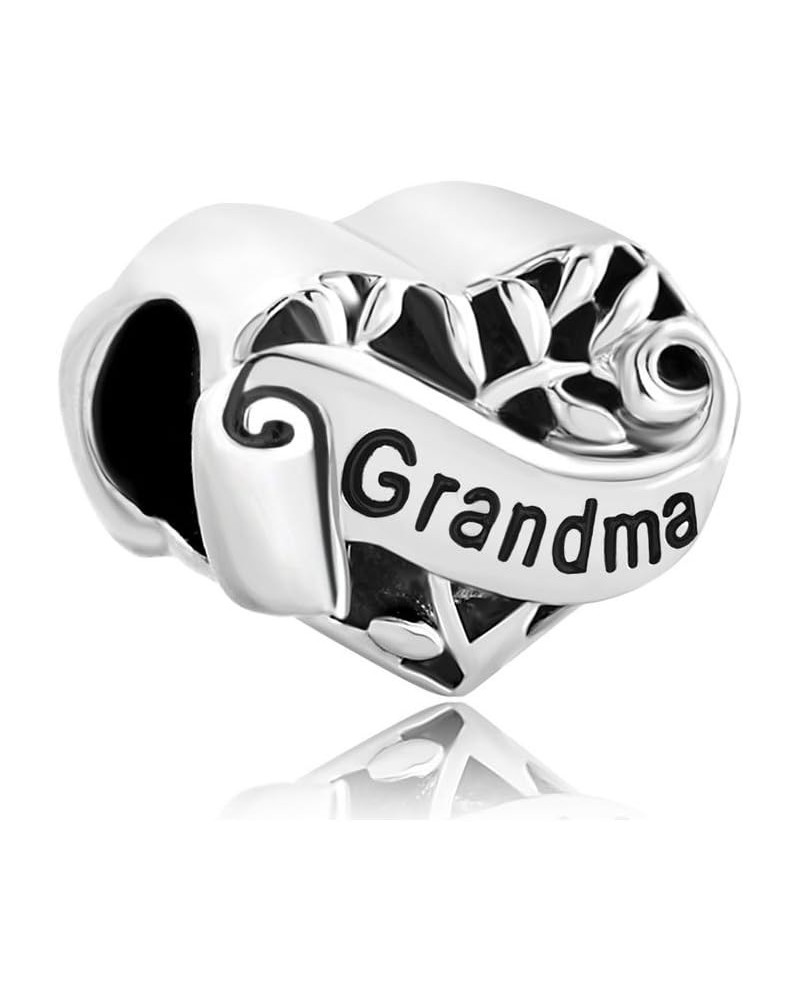 I Love You My Wife Sister Grandma Heart Sterling Silver Beads Charm For Bracelets Grandma $13.10 Bracelets