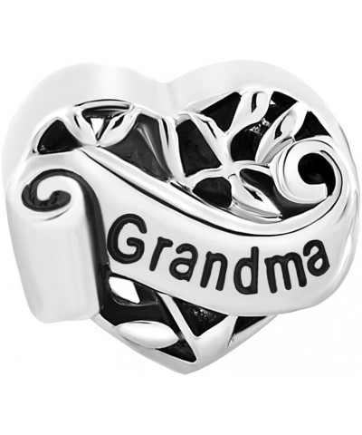 I Love You My Wife Sister Grandma Heart Sterling Silver Beads Charm For Bracelets Grandma $13.10 Bracelets