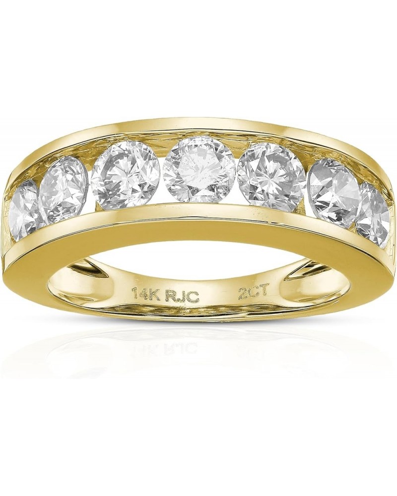 1 cttw to 2 cttw White Diamond Wedding Band for Women 14K Gold Channel Set, Size 4.5-10 6 2 CTTW Yellow $579.99 Others