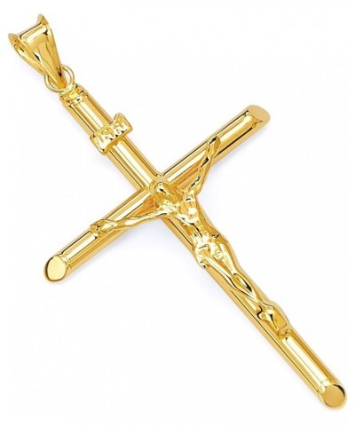 14k REAL Yellow Gold Religious Crucifix Jesus Cross Charm Pendant - 5 Different Size Available 40 x 20 mm $52.08 Pendants