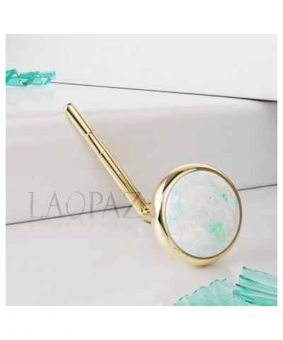 Nose Stud Piercing 22 Gauge 14K Gold-Filled - Simple L-Shaped Nose Stud With White Opal - Unique Gold Nose Stud Pin - Handmad...