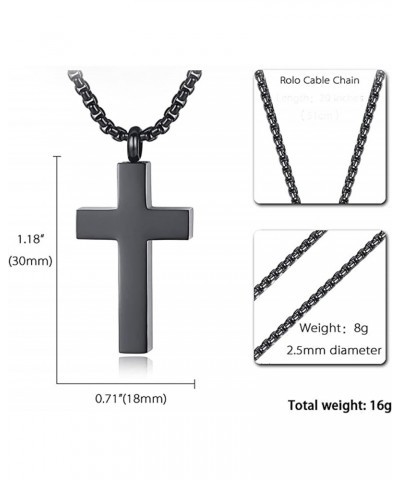 Personalized Engraved CREMATION CROSS URN Necklace Ashes Jewelry Urns Waterproof Pendant Stainless Steel Memorial Ashes Keeps...