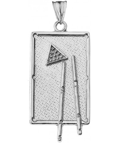 Unique Sterling Silver Billiards Pool Table Pendant Necklace 20 Inches $15.99 Necklaces