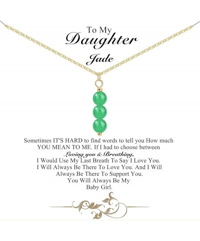 Jade Necklaces for Women Her Bestie Granddaughter Daughter Mom Best Friend Teacher Green Crystal Necklace for Birthday Christ...