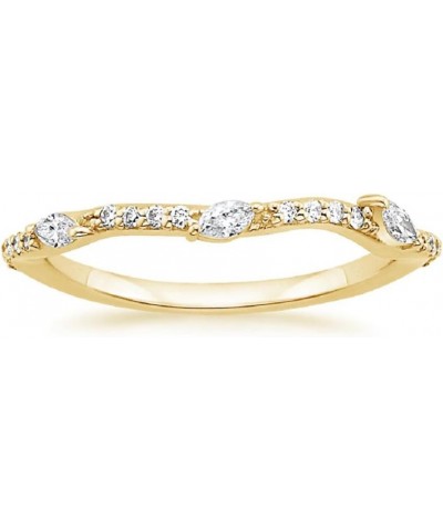 1 CT Marquise Moissanite engagement ring set yellow gold engagement ring Unique Bridal set $91.80 Sets