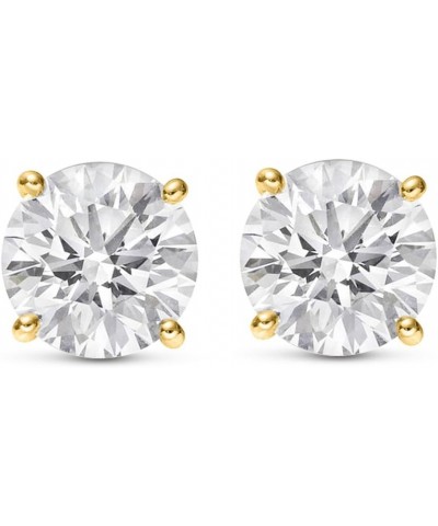 3/4-5 IGI Certified LAB-GROWN Round Cut Diamond Earrings 4 Prong Push Back Value Collection (E-F COLOR, SI1-SI2 CLARITY) Yell...