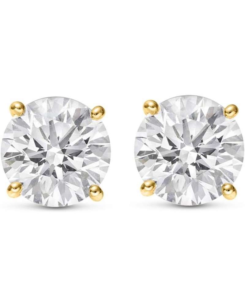 3/4-5 IGI Certified LAB-GROWN Round Cut Diamond Earrings 4 Prong Push Back Value Collection (E-F COLOR, SI1-SI2 CLARITY) Yell...