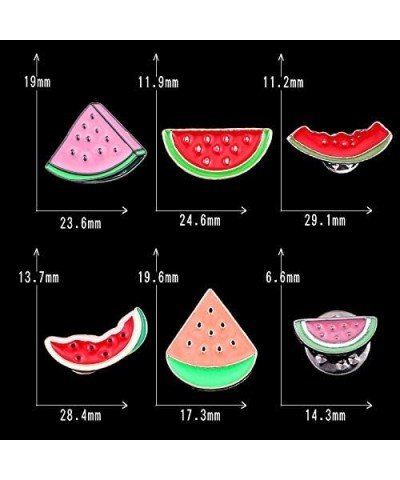 Cute Enamel Lapel Pins Sets Cartoon Fruit Foods Brooches Pin Badges for Clothes Bags Backpacks Watermelon Set $10.05 Brooches...