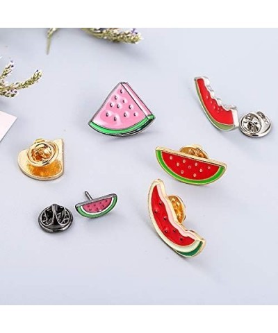 Cute Enamel Lapel Pins Sets Cartoon Fruit Foods Brooches Pin Badges for Clothes Bags Backpacks Watermelon Set $10.05 Brooches...