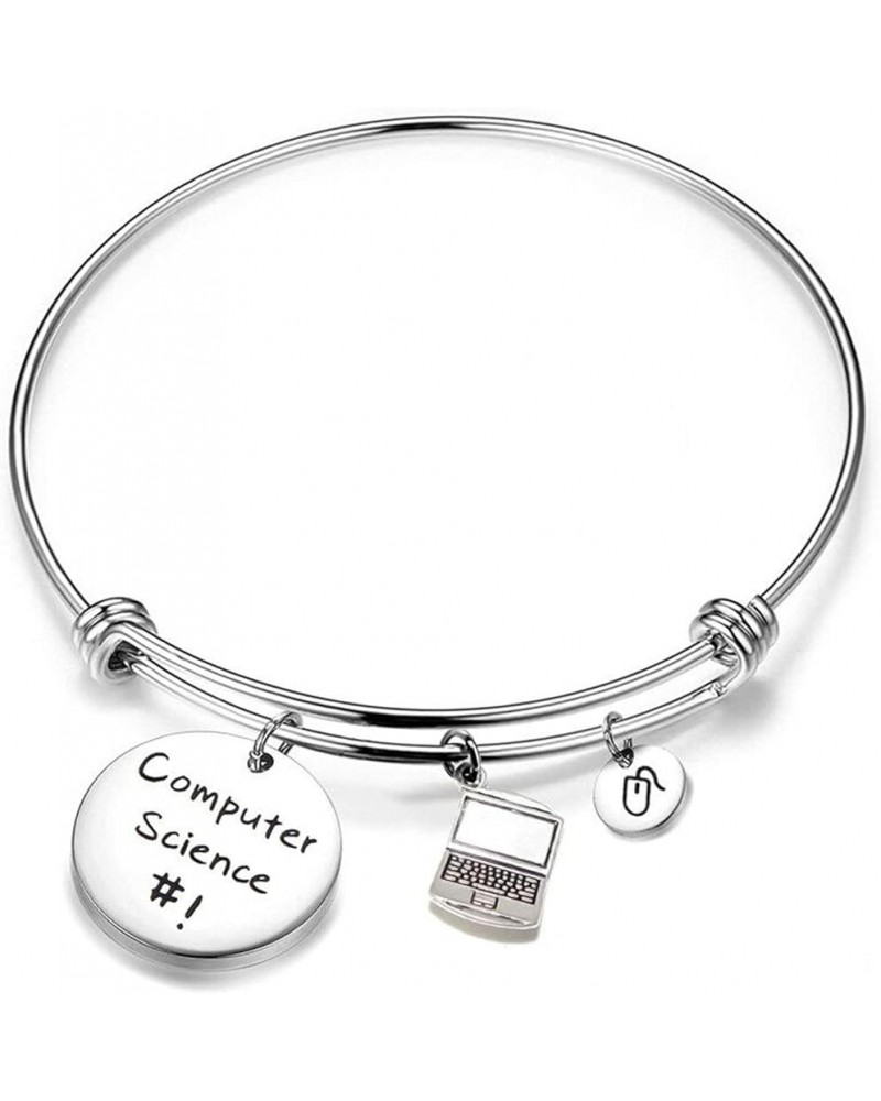 Computer Science Bracelet Laptop Mouse Charm Bangle Bracelet Computer Programmer Jewelry Coding Jewelry Gift for Software Eng...