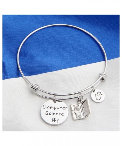 Computer Science Bracelet Laptop Mouse Charm Bangle Bracelet Computer Programmer Jewelry Coding Jewelry Gift for Software Eng...