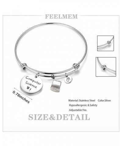 Computer Science Bracelet Laptop Mouse Charm Bangle Bracelet Computer Programmer Jewelry Coding Jewelry Gift for Software Eng...