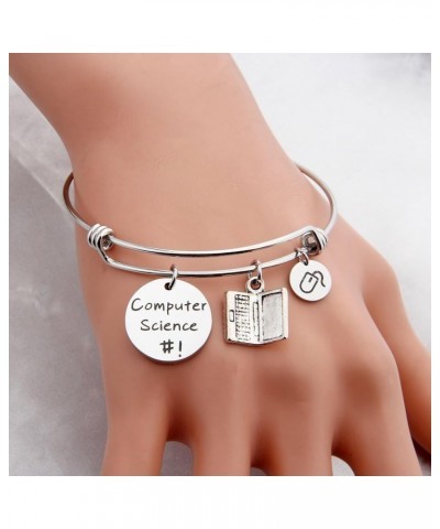 Computer Science Bracelet Laptop Mouse Charm Bangle Bracelet Computer Programmer Jewelry Coding Jewelry Gift for Software Eng...