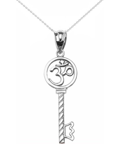 925 Sterling Silver OM/OHM Key Pendant Necklace 20 Inches $18.86 Necklaces