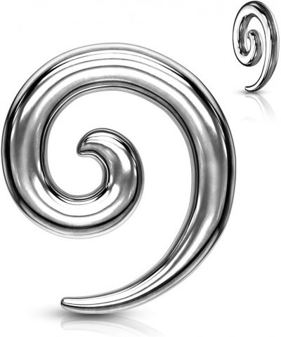 Stainless Steel Spiral Tapers, Sold as a Pair 4mm (6GA) Silver Tone $10.46 Body Jewelry