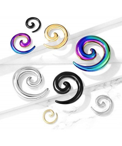 Stainless Steel Spiral Tapers, Sold as a Pair 4mm (6GA) Silver Tone $10.46 Body Jewelry