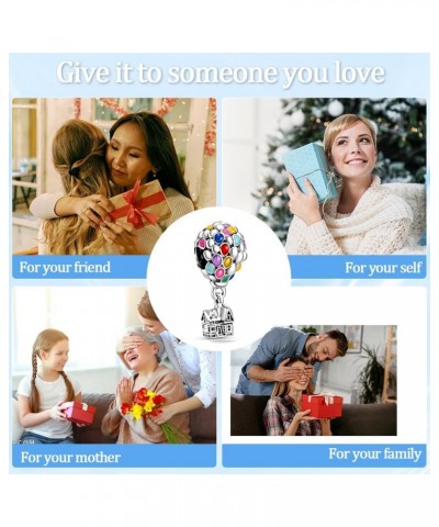 Birth Stone Love Heart Flying House Mom Crown Balloons Smile Children luch Charms for 925 Sterling Silver Bracelets Necklaces...