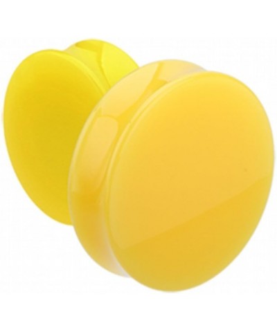 Supersize Neon Colored Acrylic Double Flared Ear Gauge Plug Earrings 1-1/8" (29mm), Yellow $15.29 Body Jewelry