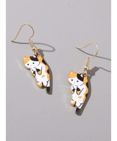 Cute Cat Earrings Funny Cartoon Kitten Alloy Drop Dangle Earrings Kawaii Aesthetic Earrings Animals Lover Birthday Gifts for ...