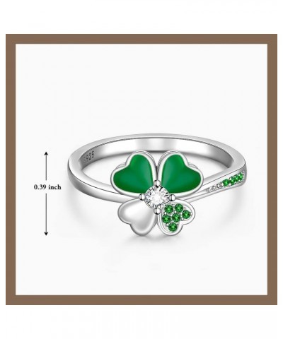 ST Patricks Day Irish Four Leaf Clover Shamrock Earrings for Women Heart 925 Sterling Silver Prom Fashion Green Love Diamond ...