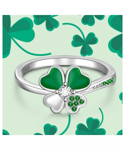 ST Patricks Day Irish Four Leaf Clover Shamrock Earrings for Women Heart 925 Sterling Silver Prom Fashion Green Love Diamond ...