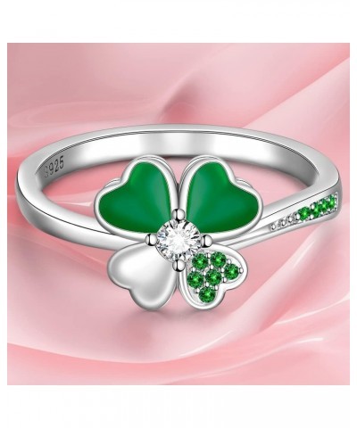 ST Patricks Day Irish Four Leaf Clover Shamrock Earrings for Women Heart 925 Sterling Silver Prom Fashion Green Love Diamond ...