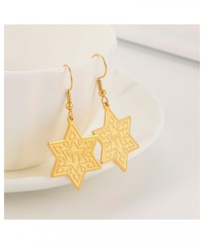 Star of David Cross Earrings for Women Hexagram Stud Earrings Amulet Symbol Jewish Israel Religious David Jewelry Gift Women ...