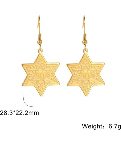 Star of David Cross Earrings for Women Hexagram Stud Earrings Amulet Symbol Jewish Israel Religious David Jewelry Gift Women ...