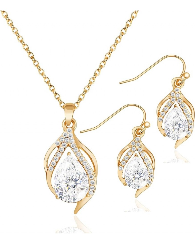 Dainty Bridesmaid Jewelry Set for Women Girls,1-4-6-8 Sets 14k Gold & Rose Gold & Silver Plated Pave Rhinestone With Crystal ...