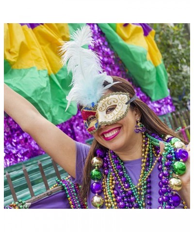 Mardi Gras Earrings for Women, Glitter Crown Mask Fleur De Lis Earrings for Fat Tuesday Celebration, Mardi Gras Accessory Car...