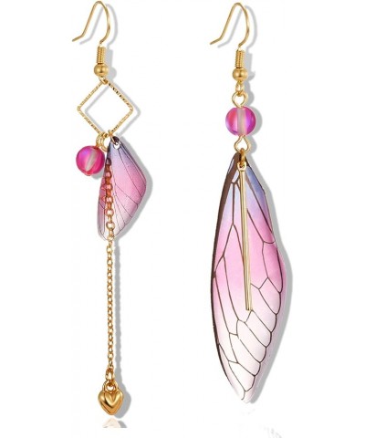 Butterfly Wing Drop Dangle Earrings Gold Plated Crystal Rhinestone for women girls wedding Jewelry Style-1 Purple $7.48 Earrings