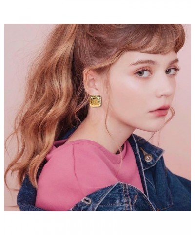 Vintage Earrings for Women Gold Shell Earrings Chunky Gold Statement Earrings Trendy Fashion Stud Earrings Jewelry gold-03 $7...