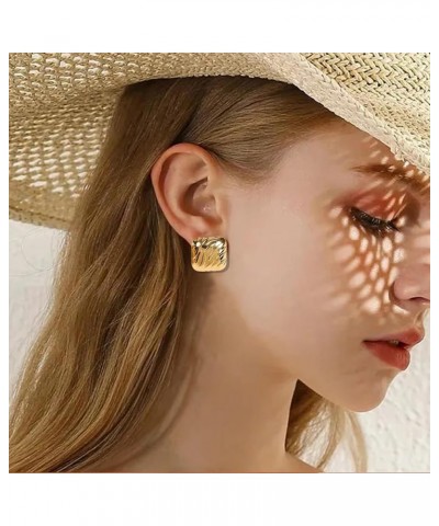 Vintage Earrings for Women Gold Shell Earrings Chunky Gold Statement Earrings Trendy Fashion Stud Earrings Jewelry gold-03 $7...