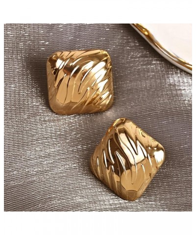 Vintage Earrings for Women Gold Shell Earrings Chunky Gold Statement Earrings Trendy Fashion Stud Earrings Jewelry gold-03 $7...