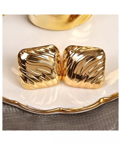 Vintage Earrings for Women Gold Shell Earrings Chunky Gold Statement Earrings Trendy Fashion Stud Earrings Jewelry gold-03 $7...