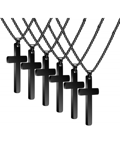 cross necklace for Mens and womens gold silver black stainless steel silver Cross Pendant Necklace Simple Cute Necklaces for ...