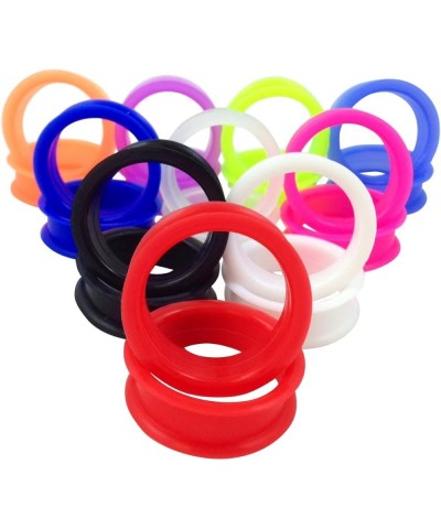 10 Pair Set - Soft Silicone Ear Tunnels Plugs Gauges Earlets - up to Size 50mm! 6g (4mm) $18.12 Body Jewelry